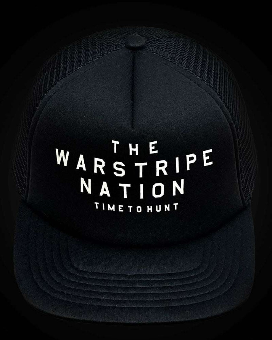 Apparel * | Foam Trucker Snapback Black (Warstripe Nation) Discounts