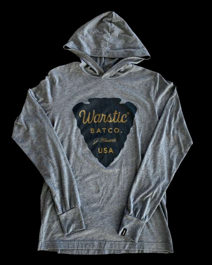 Apparel * | Arrowhead Long Sleeve Hoodie Tee (Gray) Original