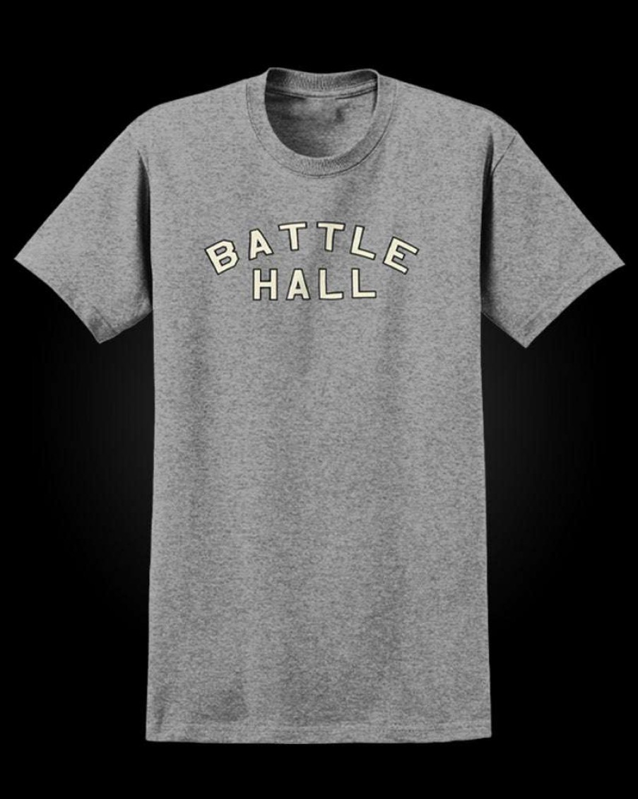 Apparel * | Battle Hall Varsity Gray Tee Top Sell