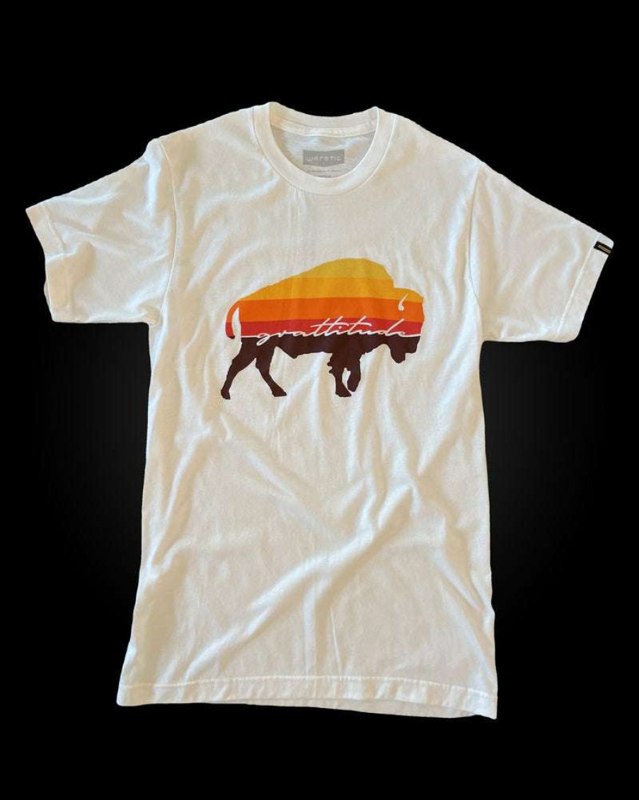 Apparel * | War Buffalo Grattitude Tee (Vintage White) Fashion