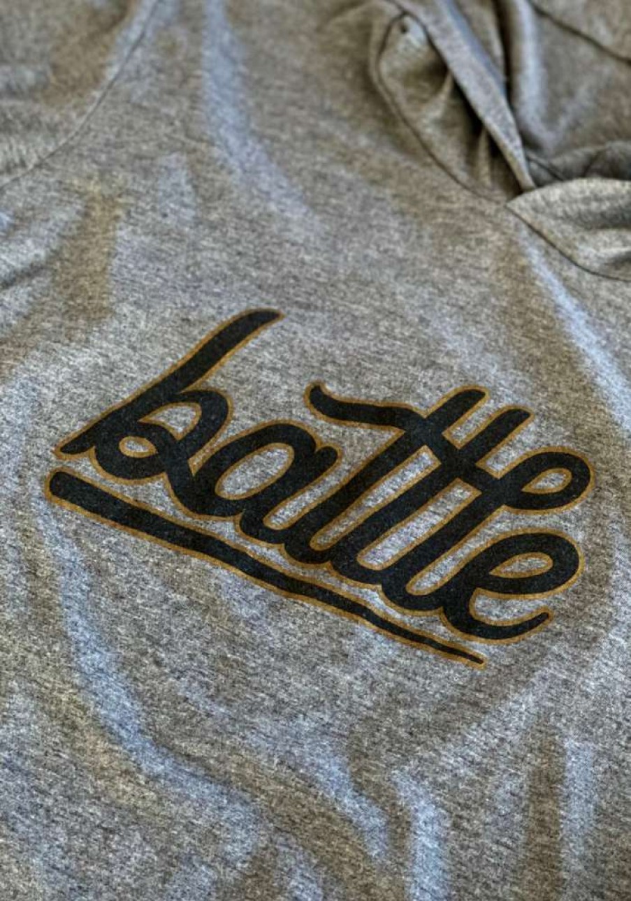 Apparel * | Battle Long Sleeve Hoodie Tee (Gray/Black/Gold) Top Selling