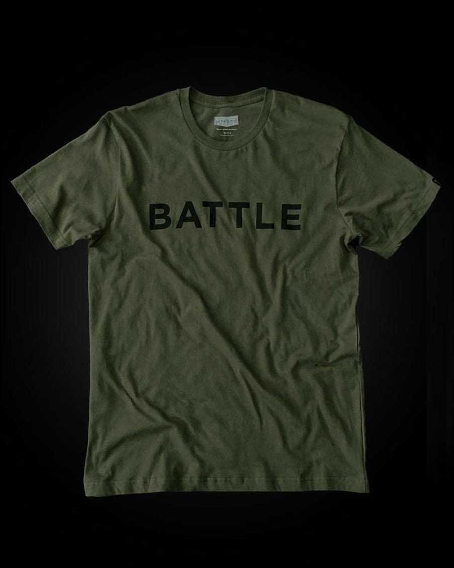 Apparel * | Battle Tee (Military Green) Premium