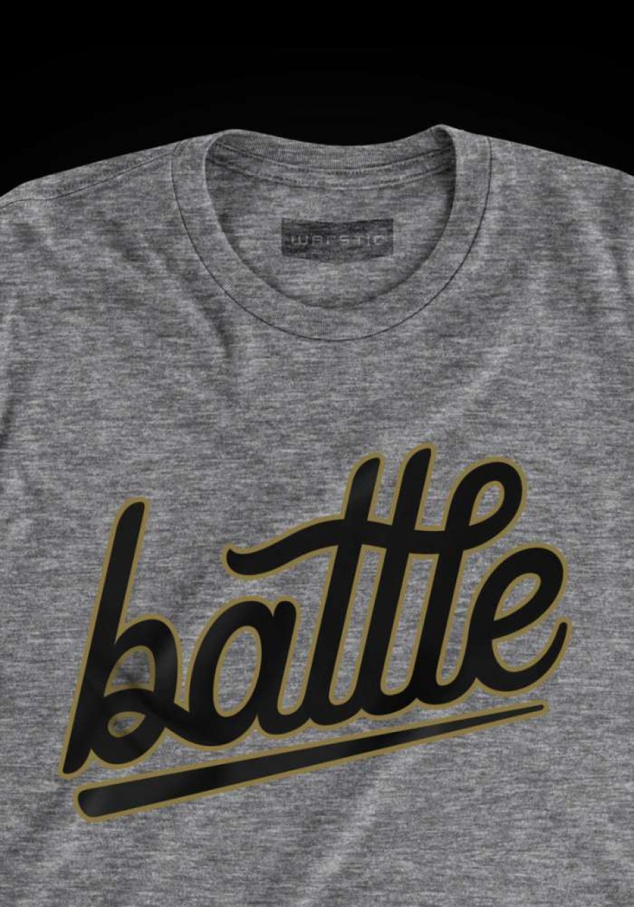 Apparel * | Battle Youth Tee (Gray/Black/Gold) Cheap Online