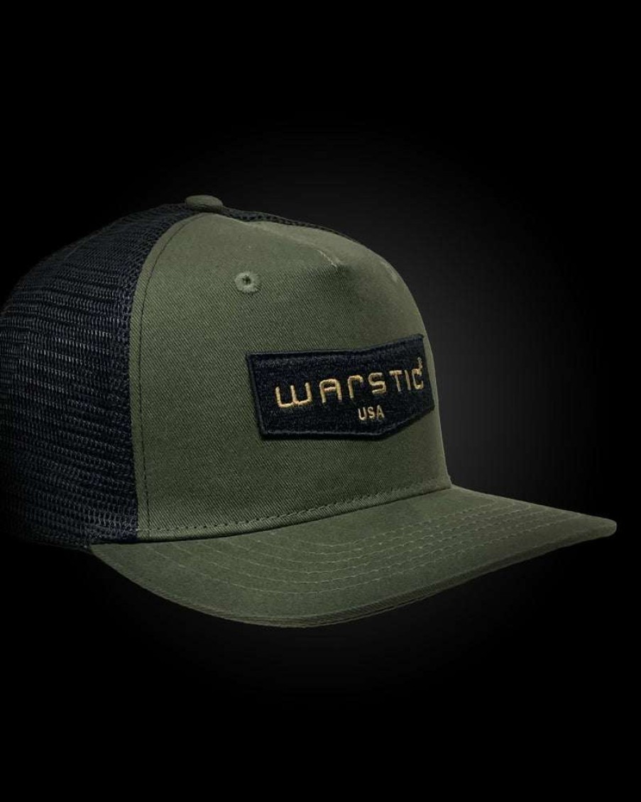 Apparel * | Trucker Snapback Army Green/Black (Chevron) Discount