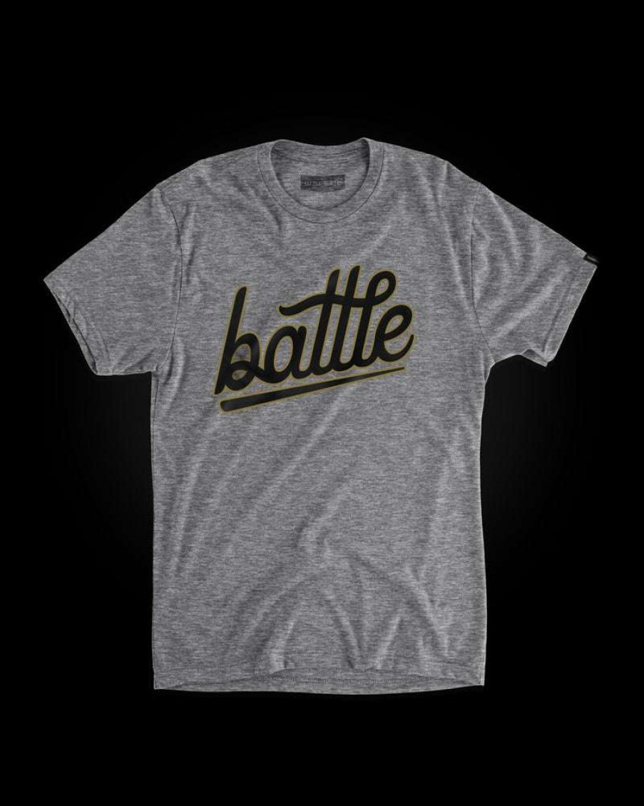 Apparel * | Battle Tee (Gray/Black/Gold) Top Sell