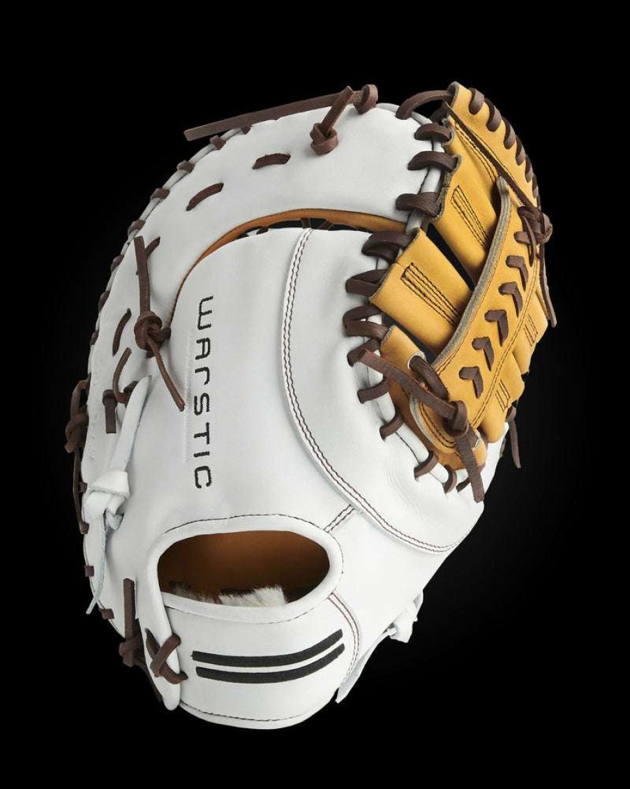 Softball * | Ik3Fp Series Japanese Kip First Base Mitt- White Hawk Style Top Sell