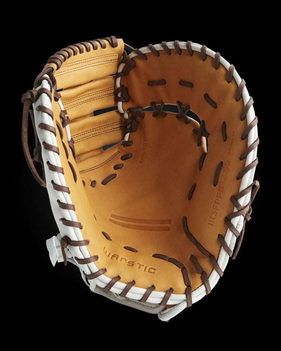 Softball * | Ik3Fp Series Japanese Kip First Base Mitt- White Hawk Style Top Sell