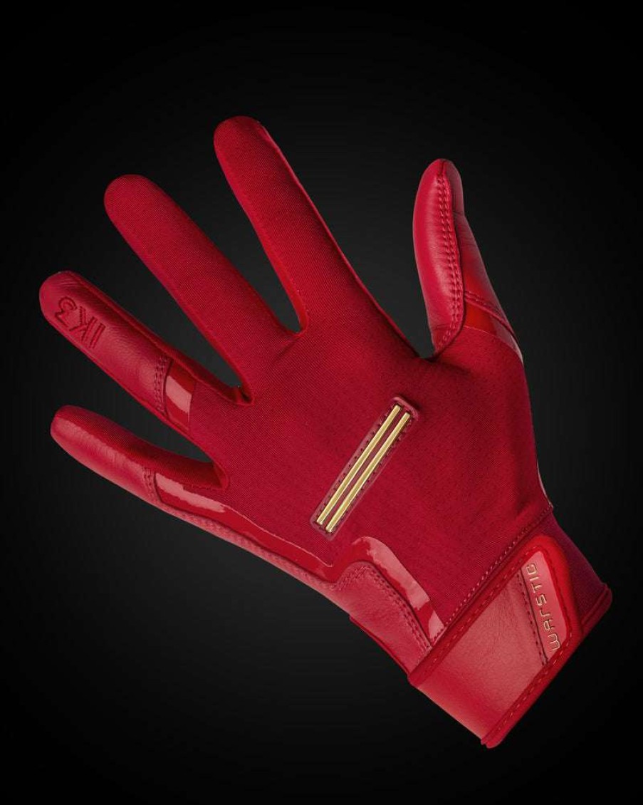 Baseball * | Ik3 Pro Batting Gloves "Red" Discount